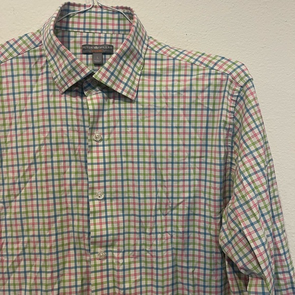 Peter Millar Wicking Shirt Men’s Large Performance Long Sleeve Button Down EUC - Picture 3 of 5
